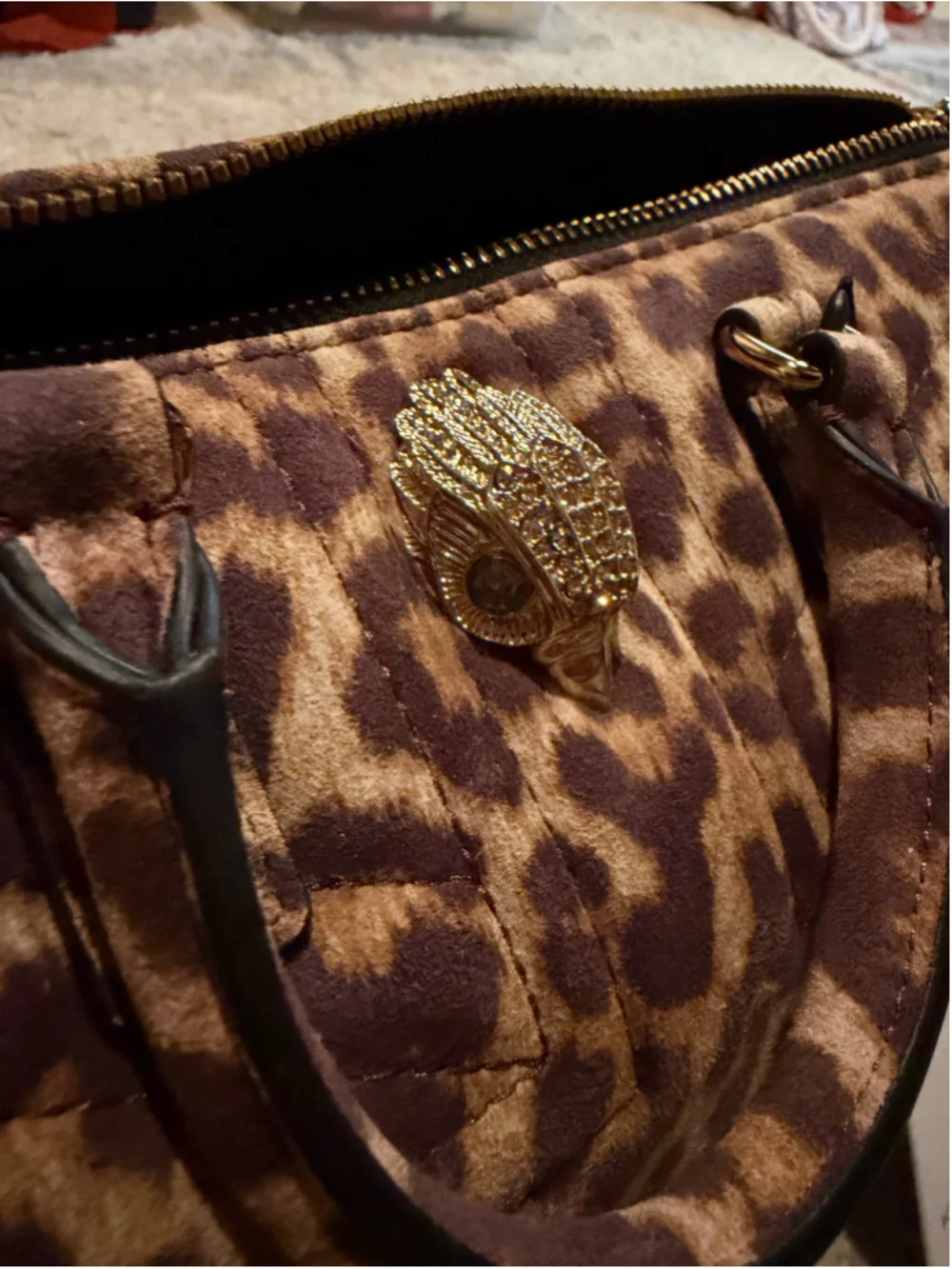 Kurt Geiger Kensington Barrel bag in Leopard